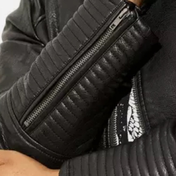 Torrid~Faux Leather Collarless Moto Jacket~Sz0 - Picture 4 of 6